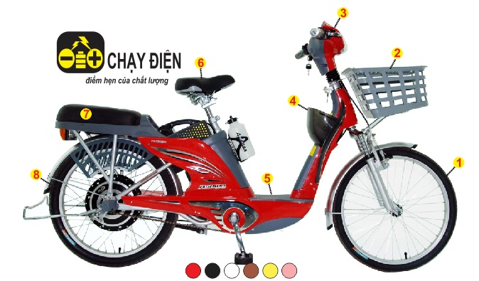 Xe đạp điện Asama ASG Pin Lipo